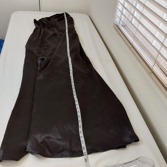 Lulus On the Guest List Black Satin One-Shoulder Maxi Dress - Picture 12 of 12